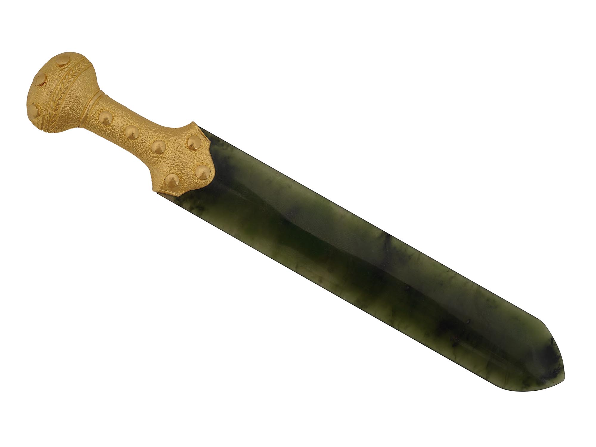 RUSSIAN GOLD AND JADE LETTER OPENER PIC-0